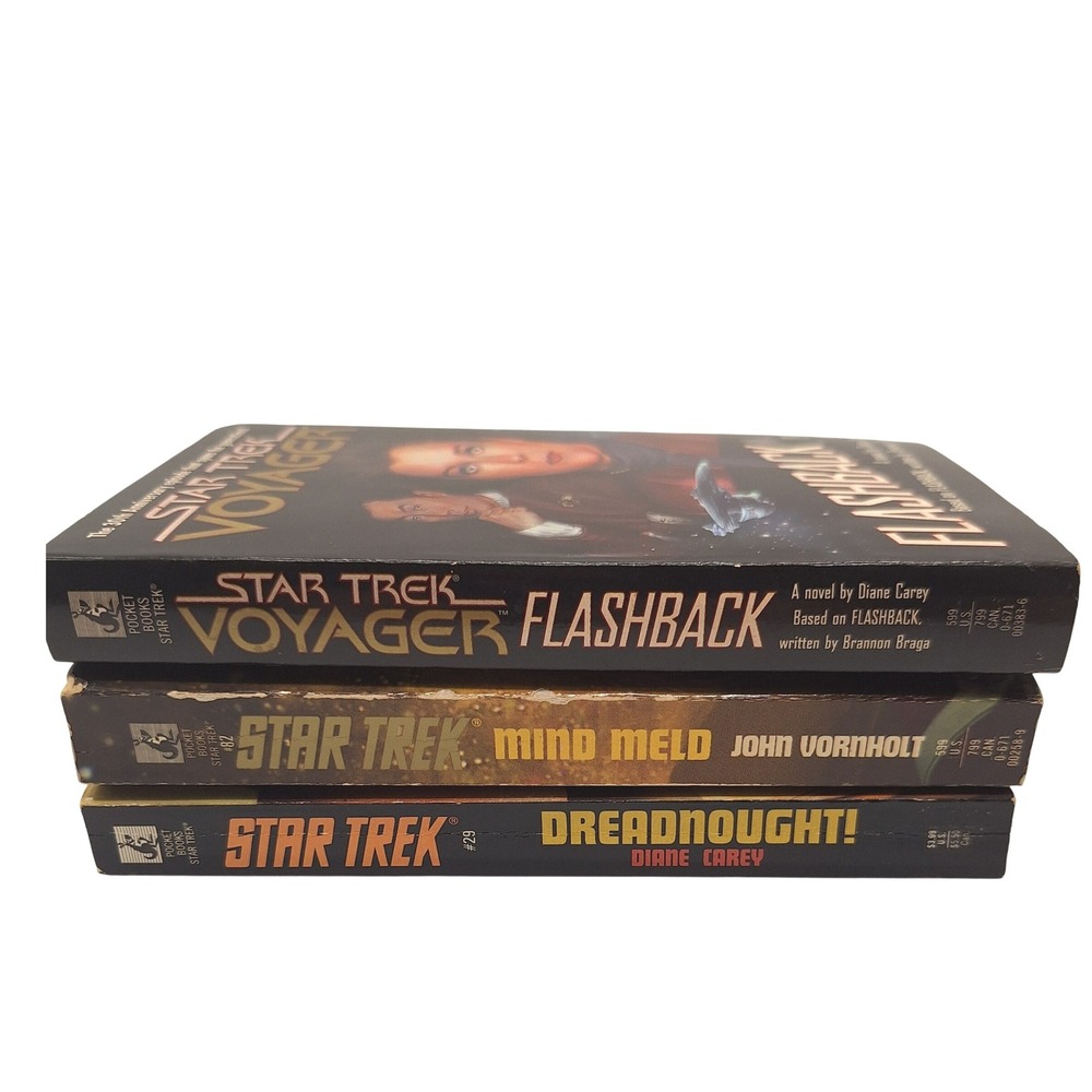 Star Trek Paperback Book Lot Flashback Mind Meld Dreadnought Sci-Fi Novels